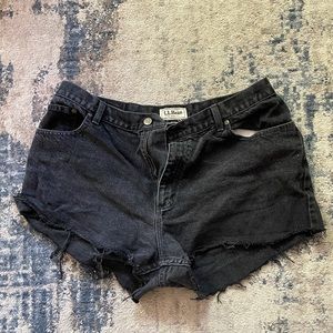LL bean cut off jean shorts